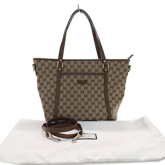 GUCCI Authentic Brown Canvas Shoulder Bag - Picture 14 of 14